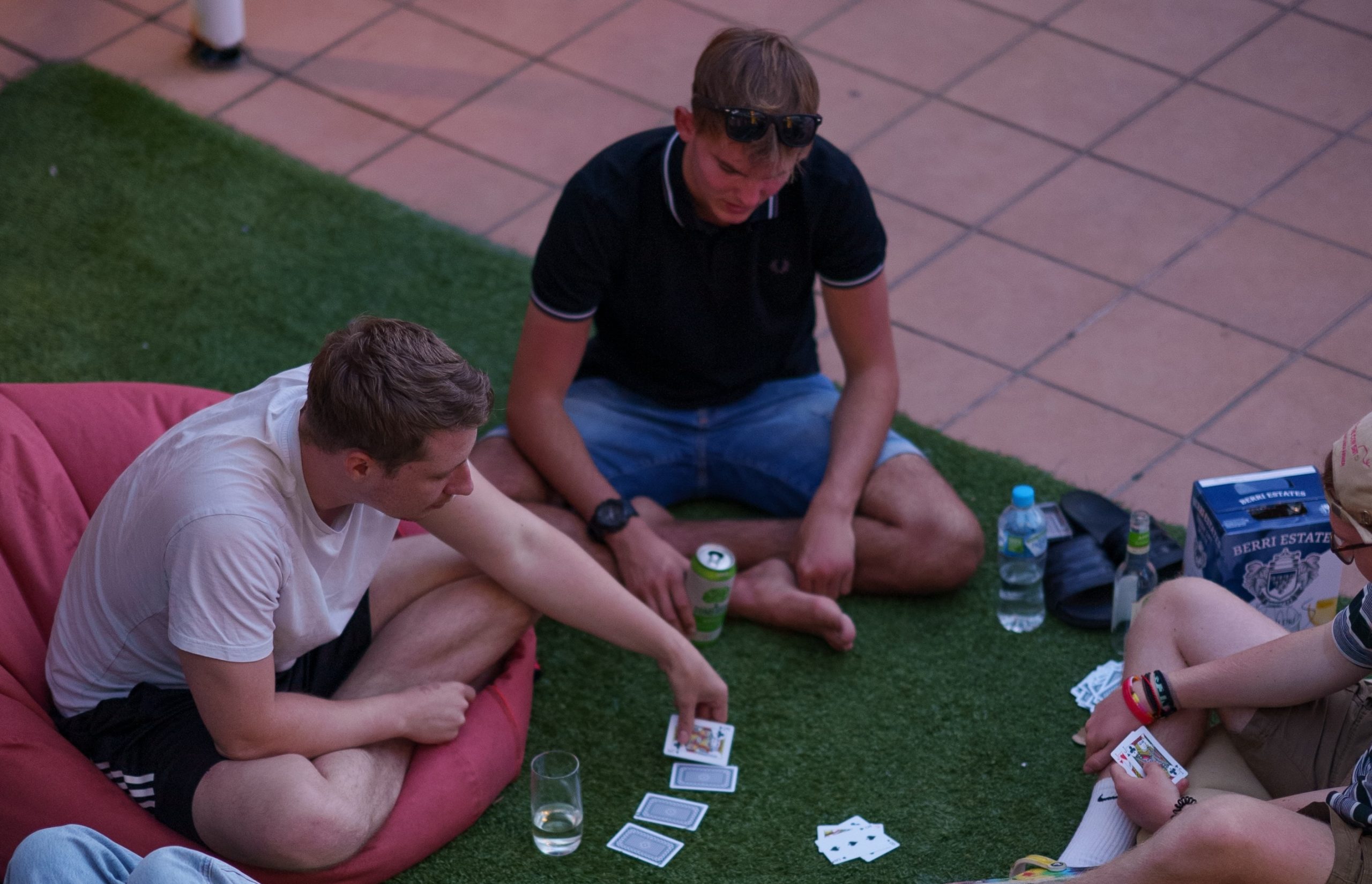 Photo: Players enjoying a game of Shithead